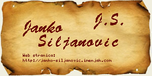 Janko Siljanović vizit kartica